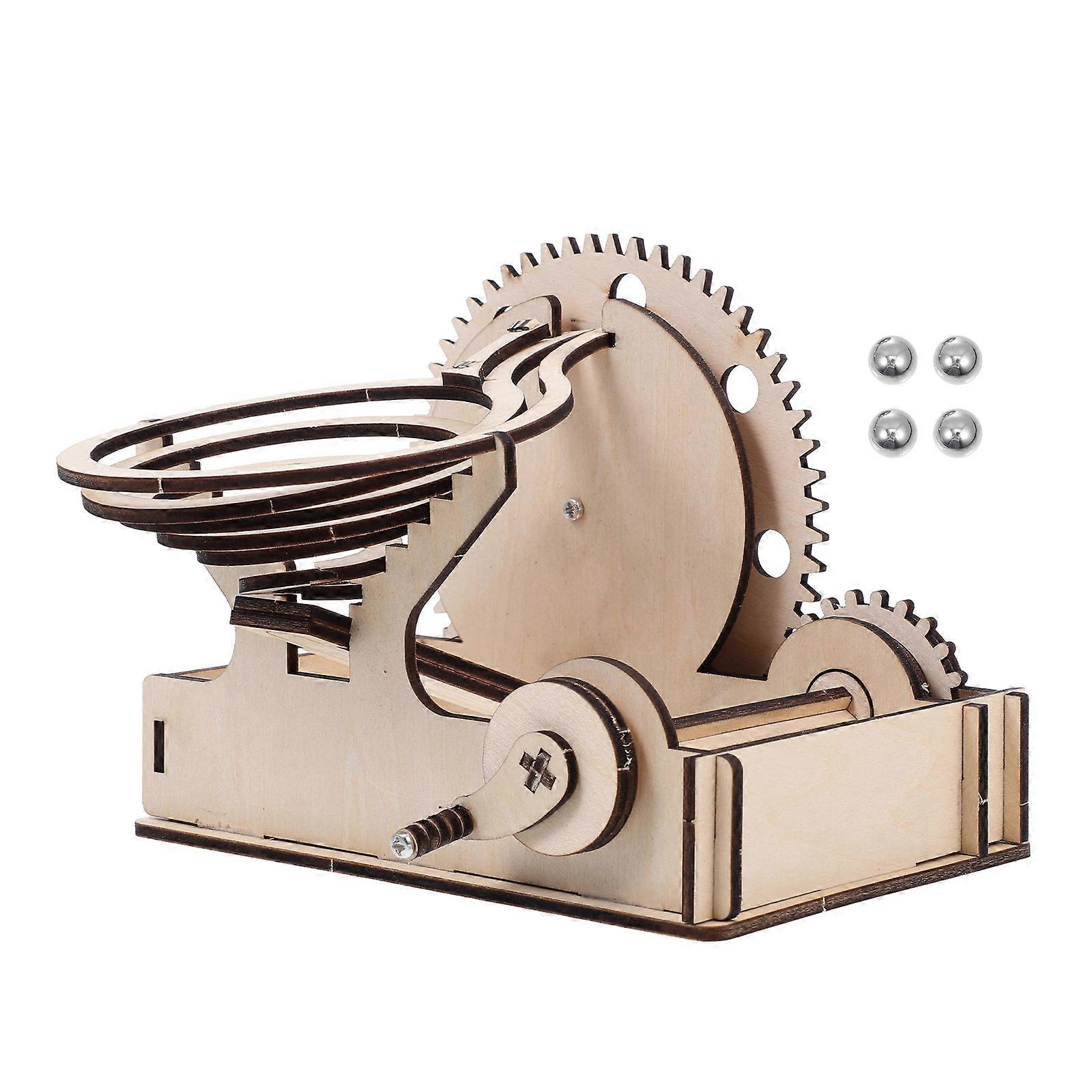3D Stereoscopic Wooden Beads Moving Toy For Children To Improve Concentration At Home School With Khaki