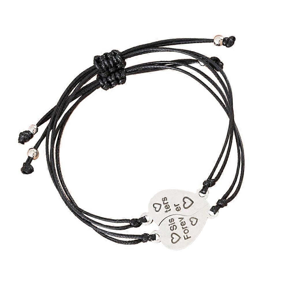 Friendship Bracelet Set Woven Hand Chain with Inspirational Card, Classic Style Matching Accessories for Couples, Sisters, Friends