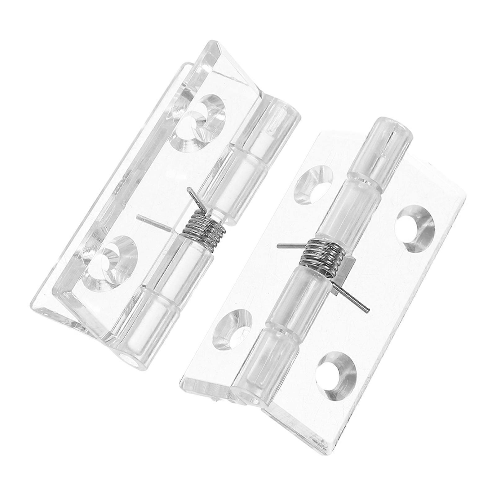 Invisible Self Closing Door Hinge For Interior Design - 2 Pcs Stainless Steel Hinges With Auto Rebound For Homeowners