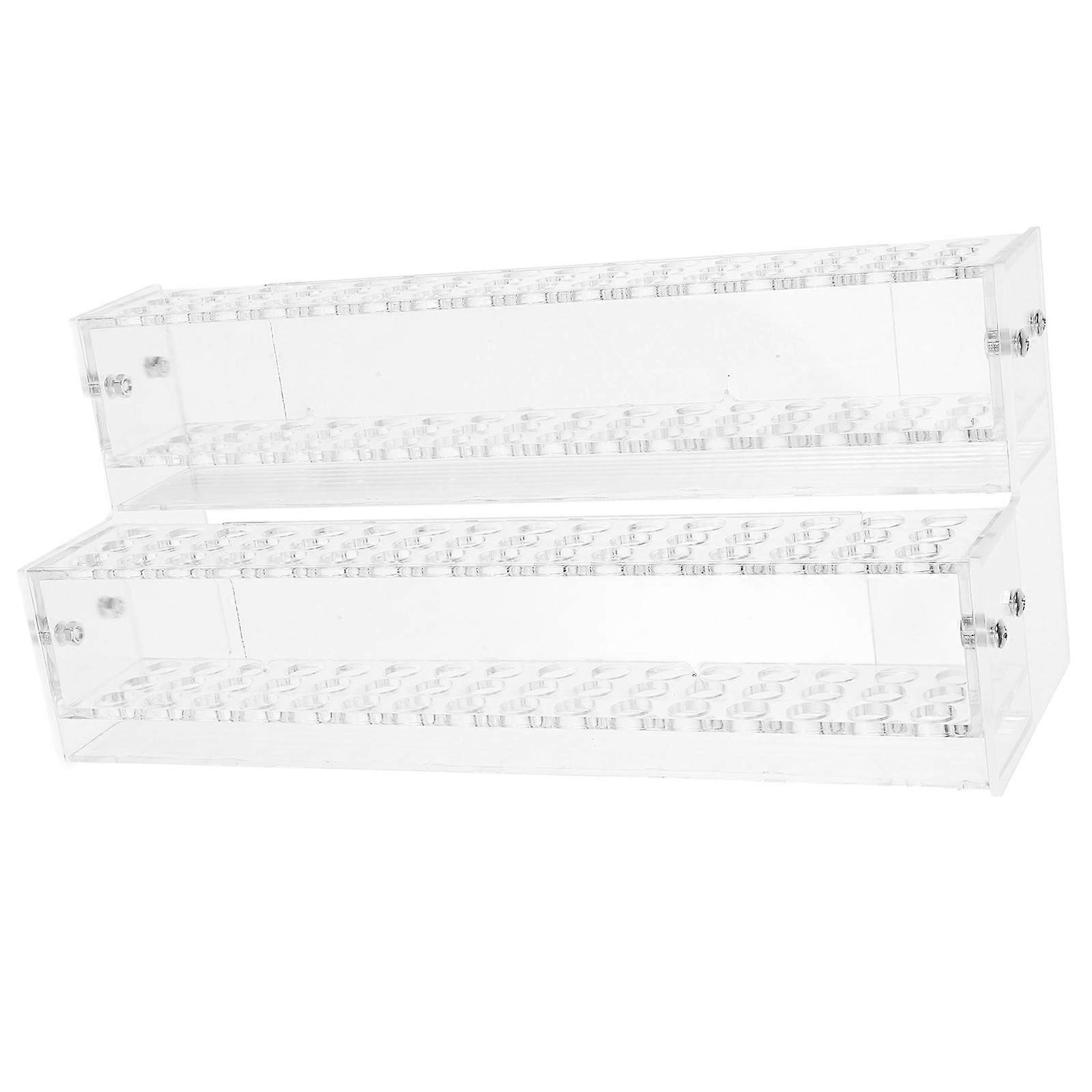 Clear Acrylic Pen Stand with 48 Slots for Office Use Transparent Multislot Design Durability Ensured 48 Holes
