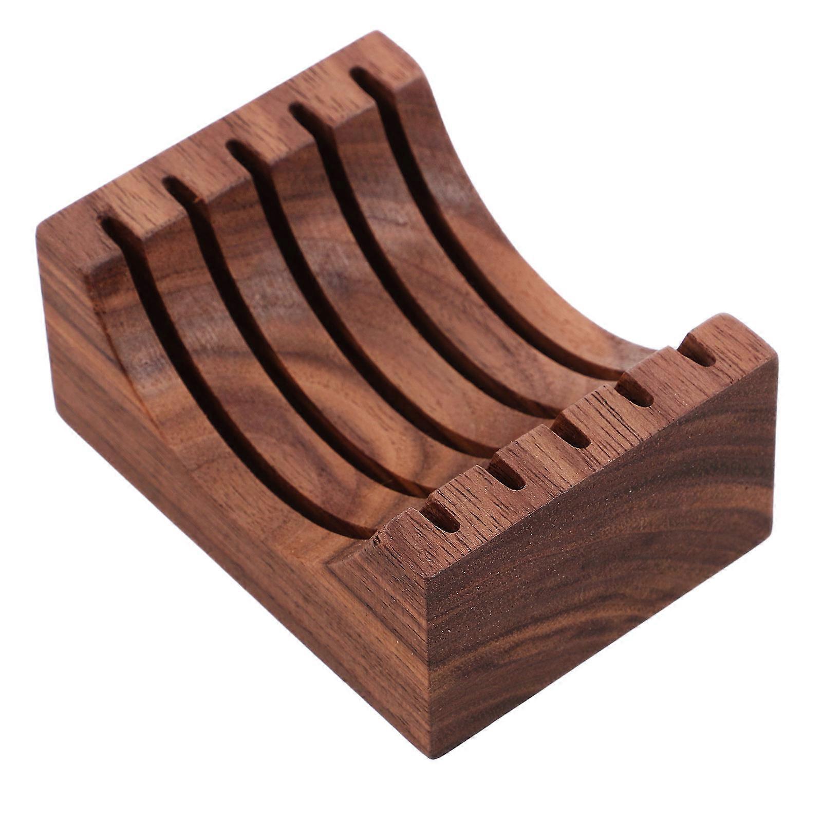 Wooden Base Coffee Filter Holder for Kitchen with Spacesaving Design and Multifunctional Storage 4.7 x 3.1 x 2.8 inches