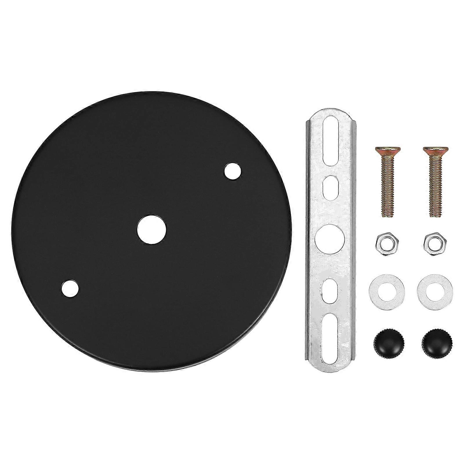 3 Sets Vintage Black Iron Ceiling Canopy Kit for Chandelier with Extra Depth and Width