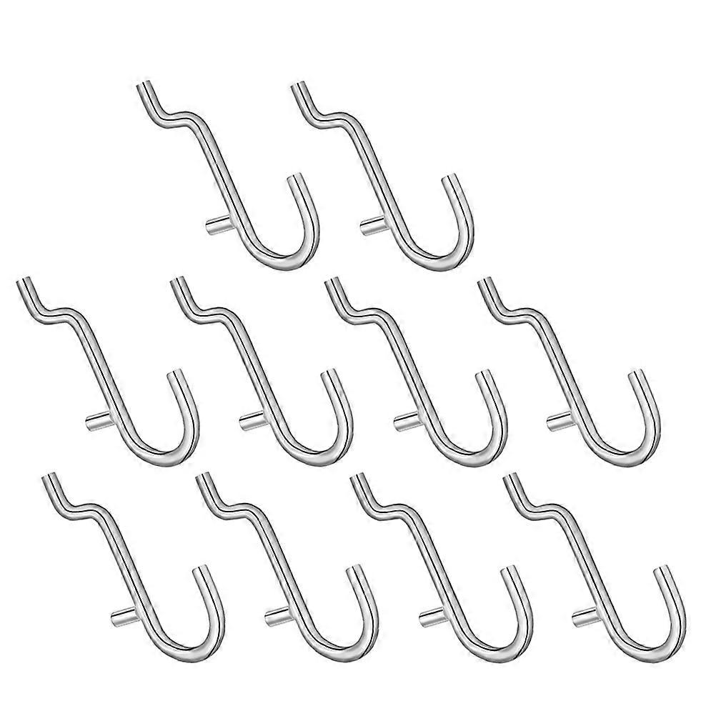 10 τμχ Γάντζοι από ανοξείδωτο ατσάλι βαρέως τύπου για οικιακή χρήση Ασημί ευέλικτο σχέδιο 3,54 ίντσες