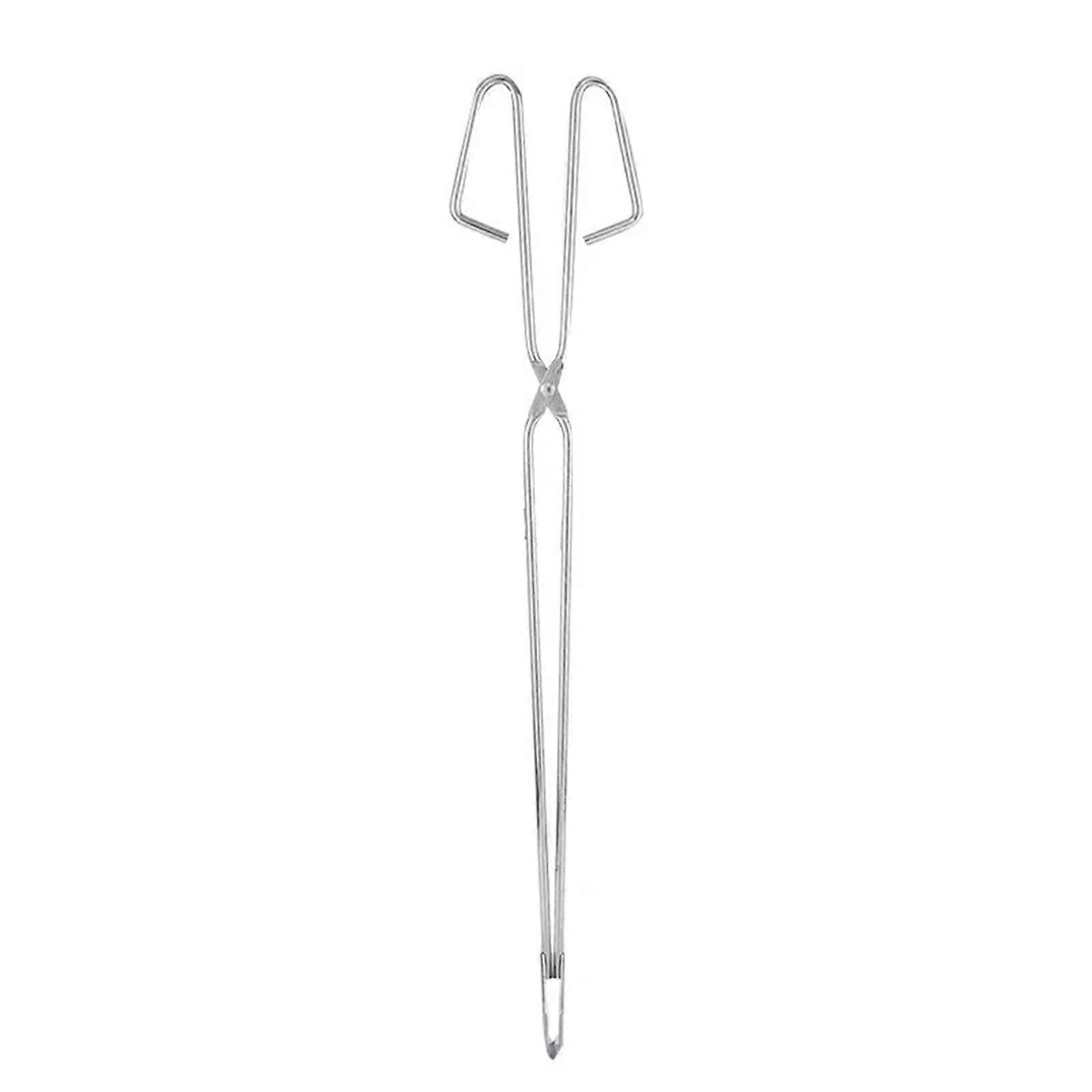 Fire Tongs Stainless Steel Charcoal and Firewood Clamp with Practical Handle for Camping and BBQ