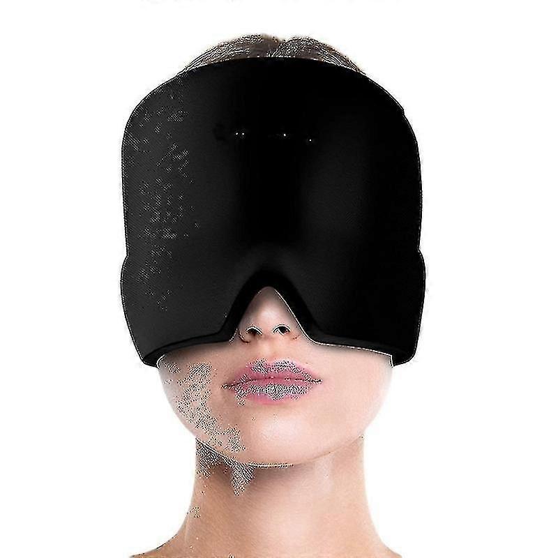 Headache and Migraine Relief Cap, Headache Ice Mask 1 Pack Black HG