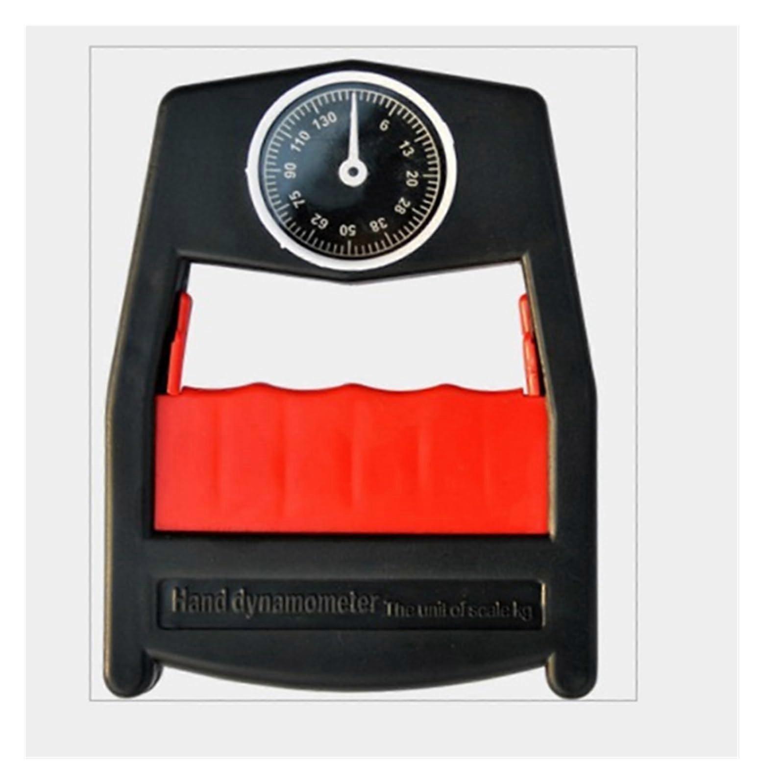 Digital Dynamometer, Hand Dynamometer, 130 kg/287 lbs Capacity, Tool for Measuring Hand Grip Strength for Home and School Use (Rood)