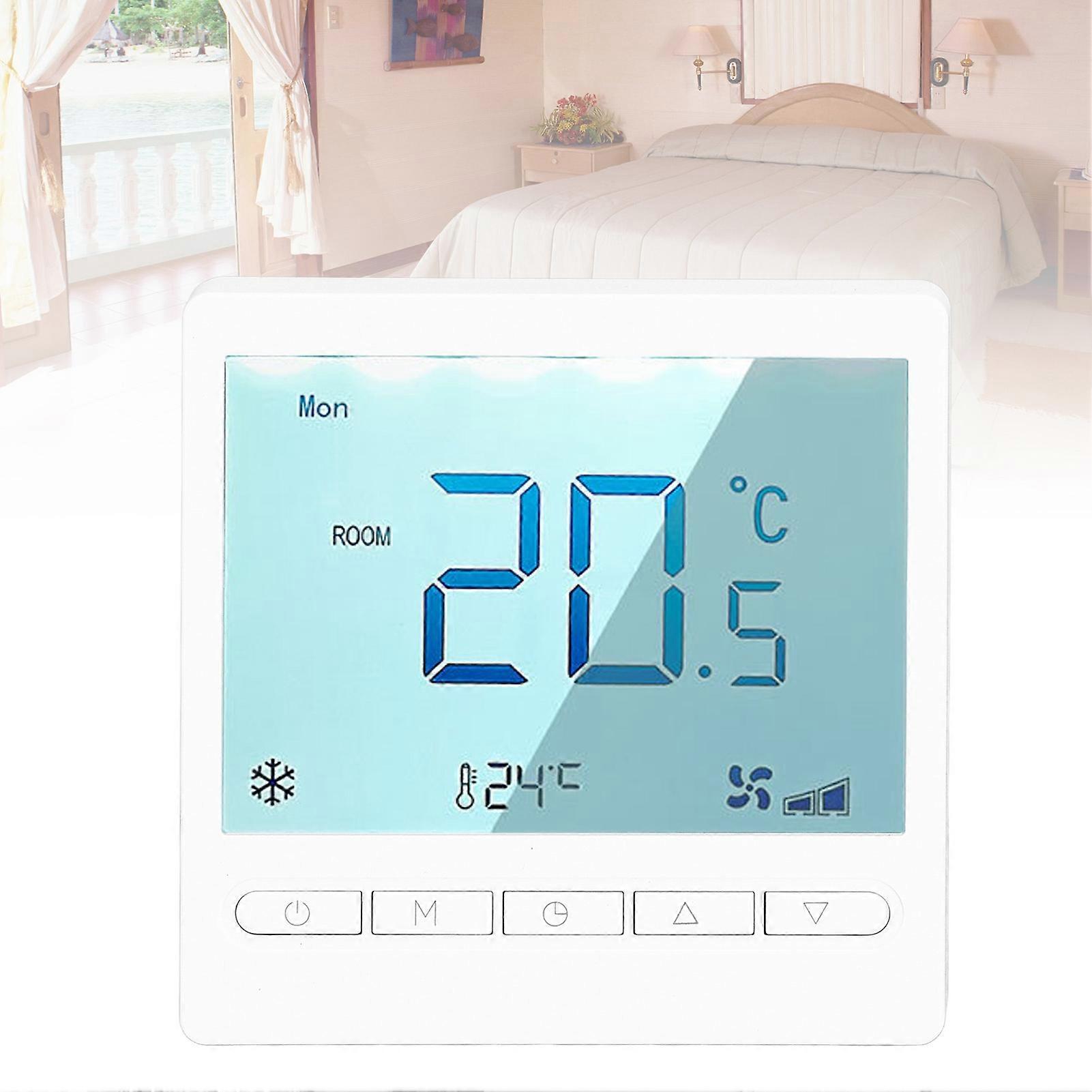 Programmierbarer Thermostat AC230V Großer LCD-Bildschirm 5-45°C Hohe Genauigkeit
