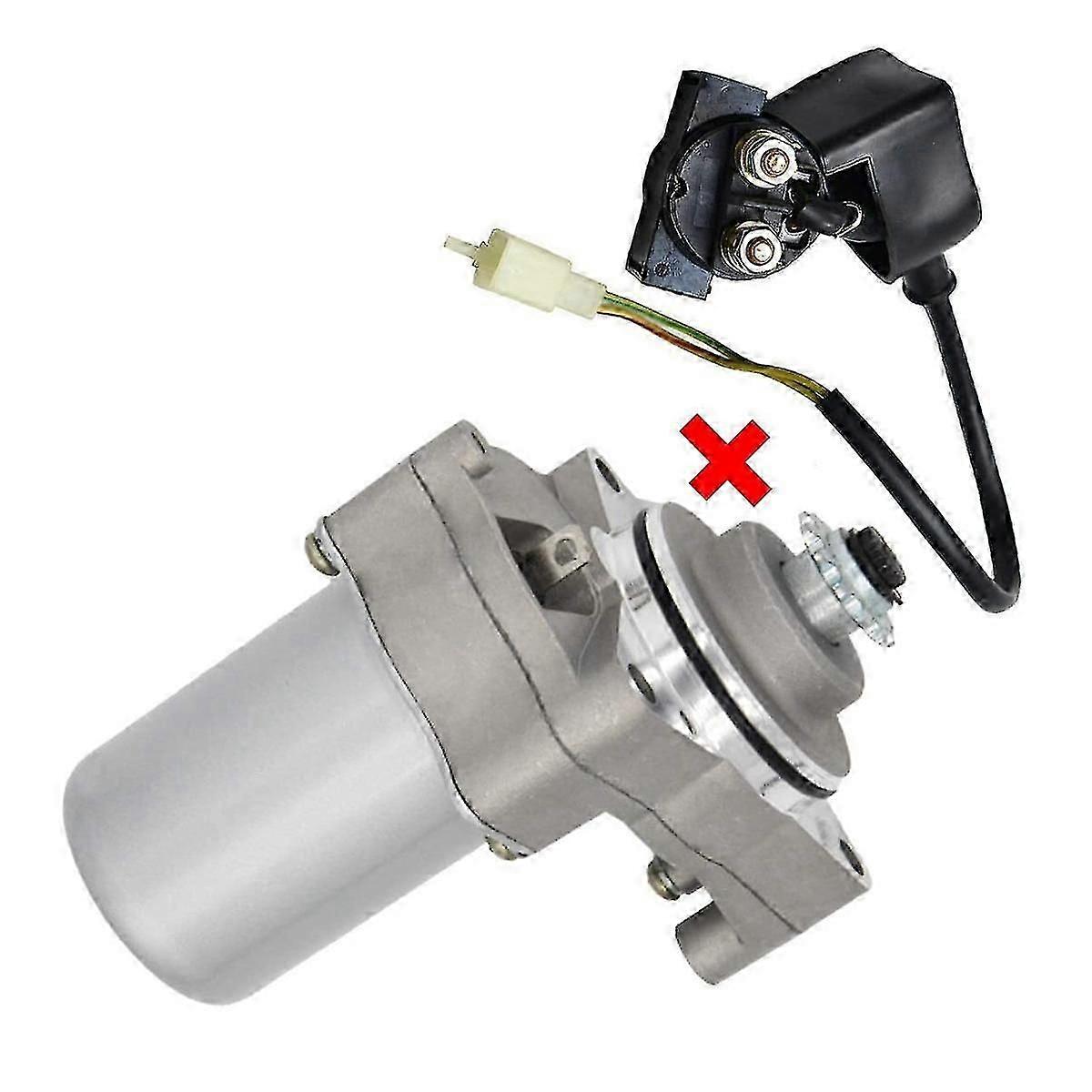 3 Bolt Starter Motor+solenoid relé para a maioria dos chineses 50cc 70cc 90cc 110cc 125cc Dirt Bikes Go Karts E Atv