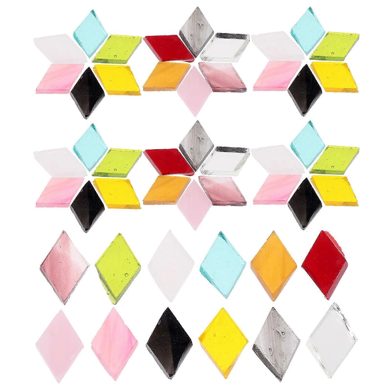Craft Glass Tiles For Art Lovers Mosaic Design Assorted Color For 1Bag Of 200g