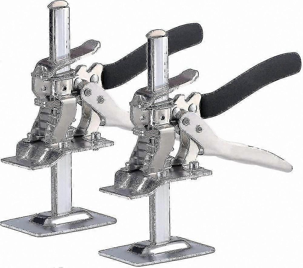 Wall Tile Elevator Tool, 2-Pack Arm Lift with Height Adjustment, Multi-Function Board Lifter, Labor-Saving Jack for Flooring and Panel Installation