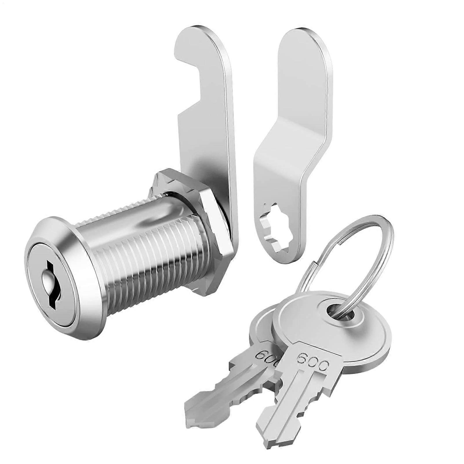 Cabinet Cam Locks Secure Files Drawers RV Storage Locks Zinc Alloy HeavyDuty Mailbox Lock with Keys, RV Accessories 11/8 inch