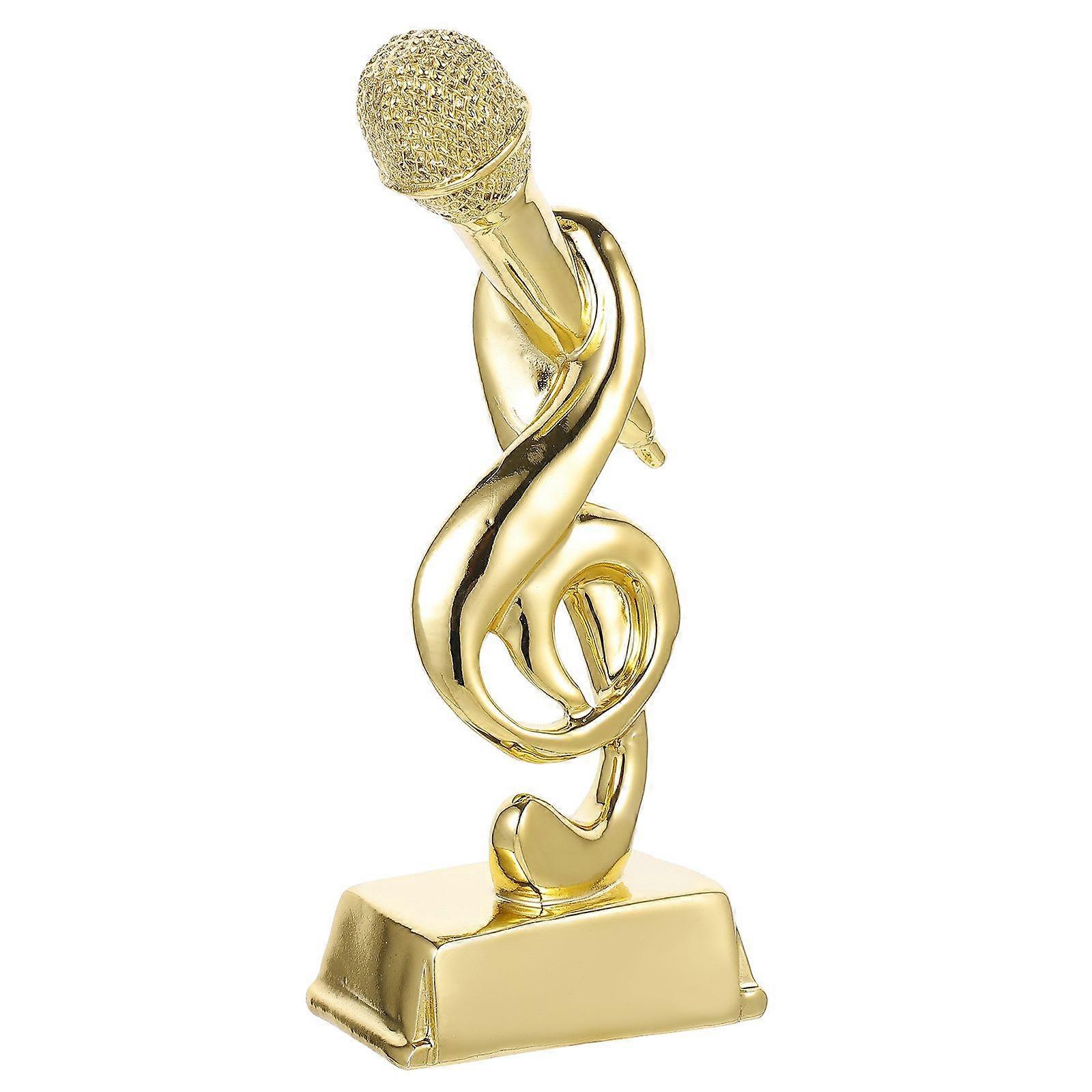 Competition Microphone Trophy Desktop Children Trophy Decorative Note Microphone Trophy