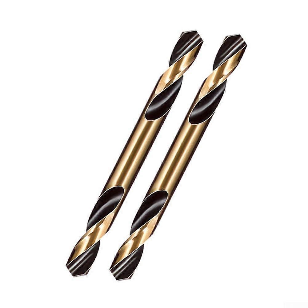 Set of 9 Double Headed Auger Drill Bits for Wood and Metal, Durable High-Speed Steel, 1/4-Inch Shank, Multi-Purpose