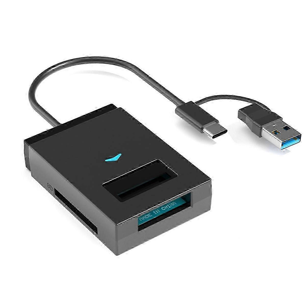 USB 3.1 to M.2 NVMe NGFF SSD Hard Drive Adapter Converter 10Gbps External Enclosure for SD TF Card Reader Type A+C