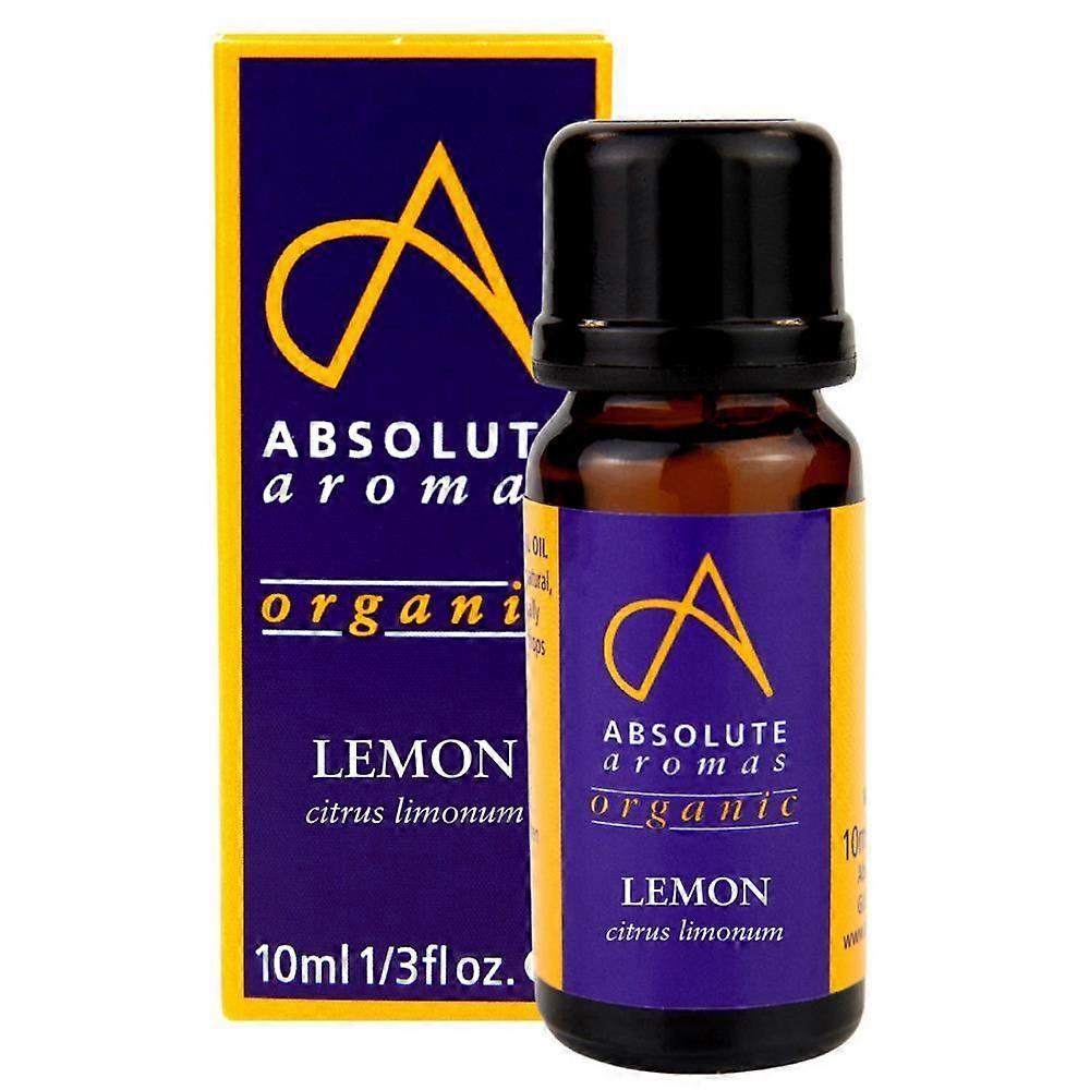 Absolute Aromas Organic Lemon Oil 10ml - 2 Pack