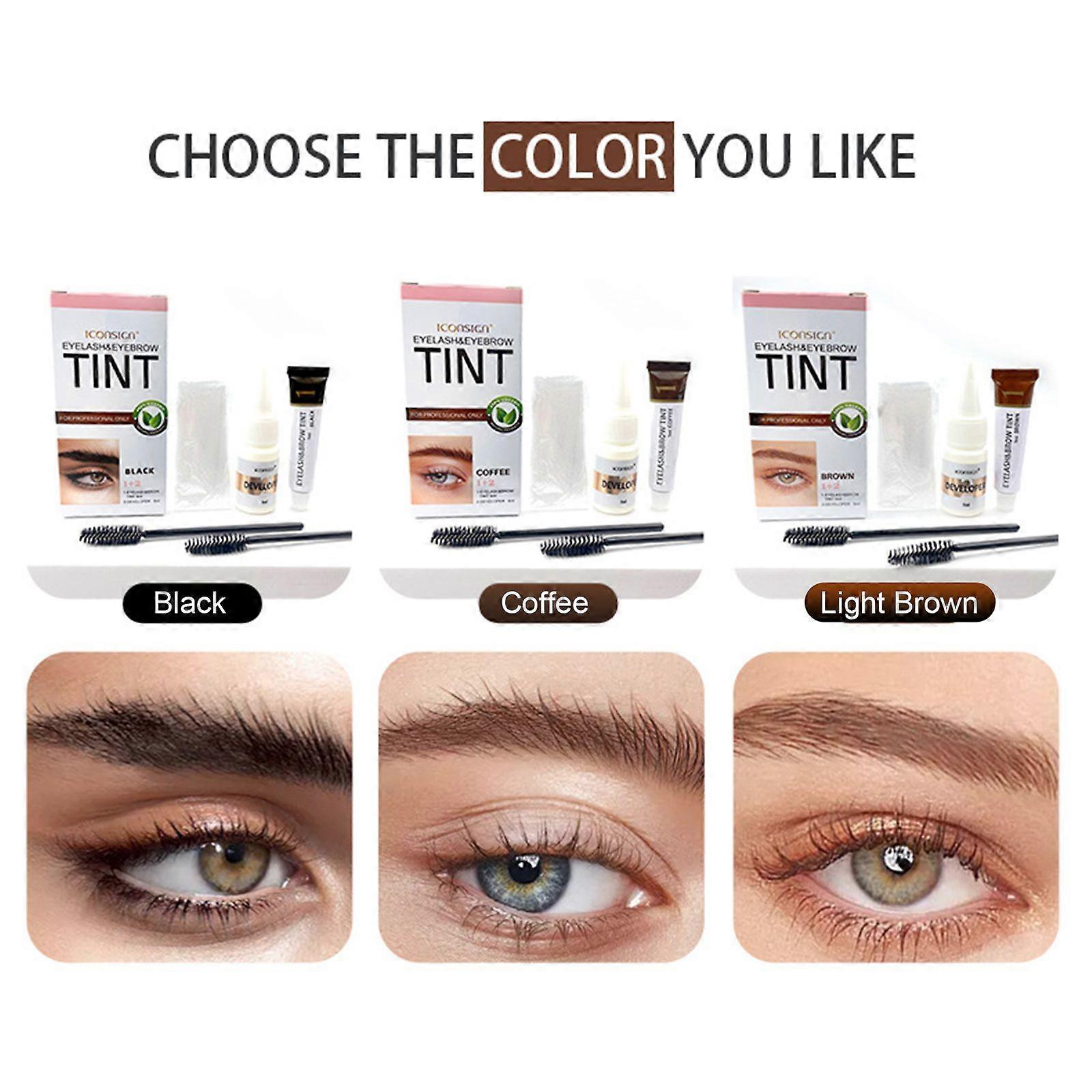 ICONSIGN Eyebrush&Eyebrow Tint Kit Waterproof Quick-drying Eyebrow Brush