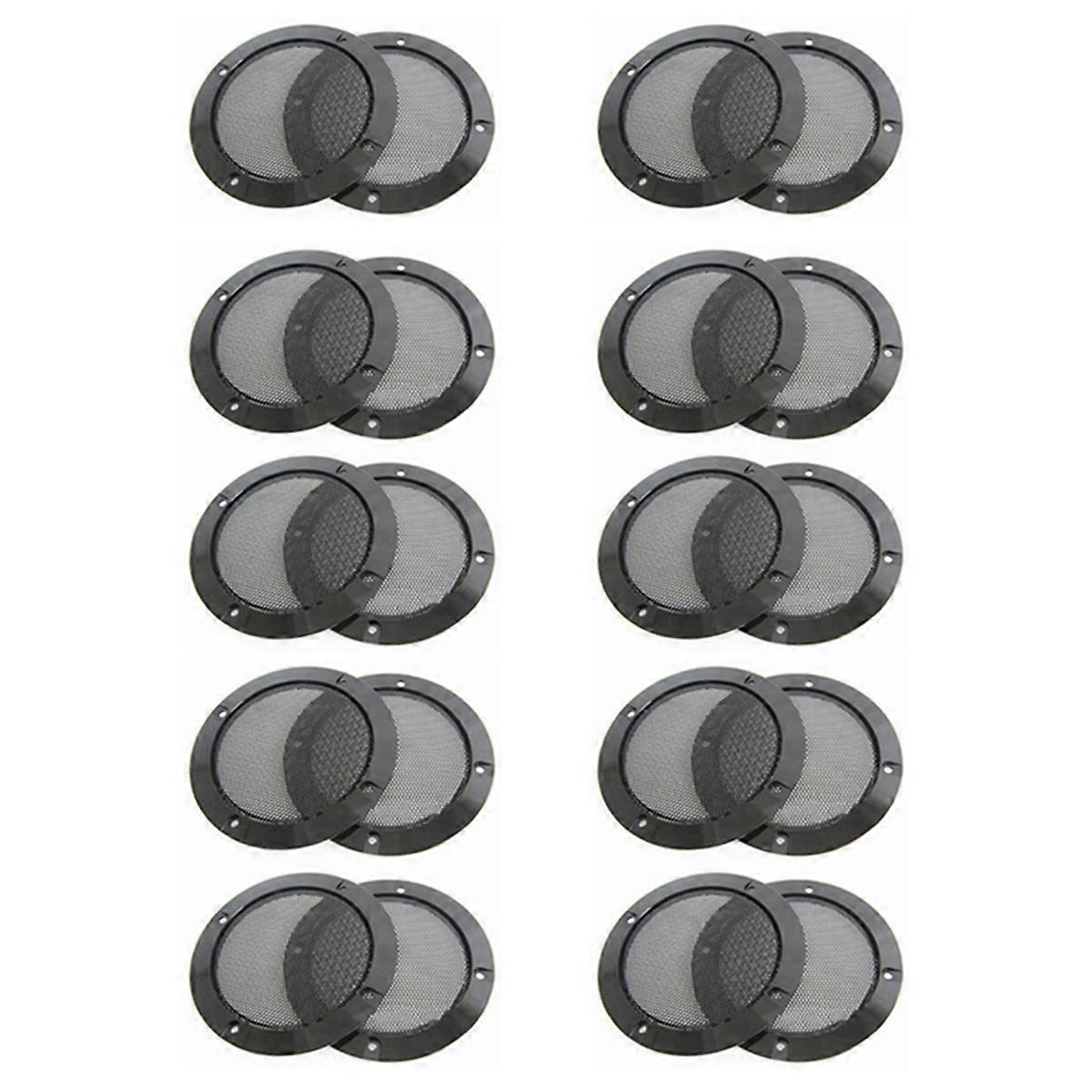 20Pcs 4 Inch Speaker Speaker Grille Speaker Replaceable Round Speaker Protection Grille