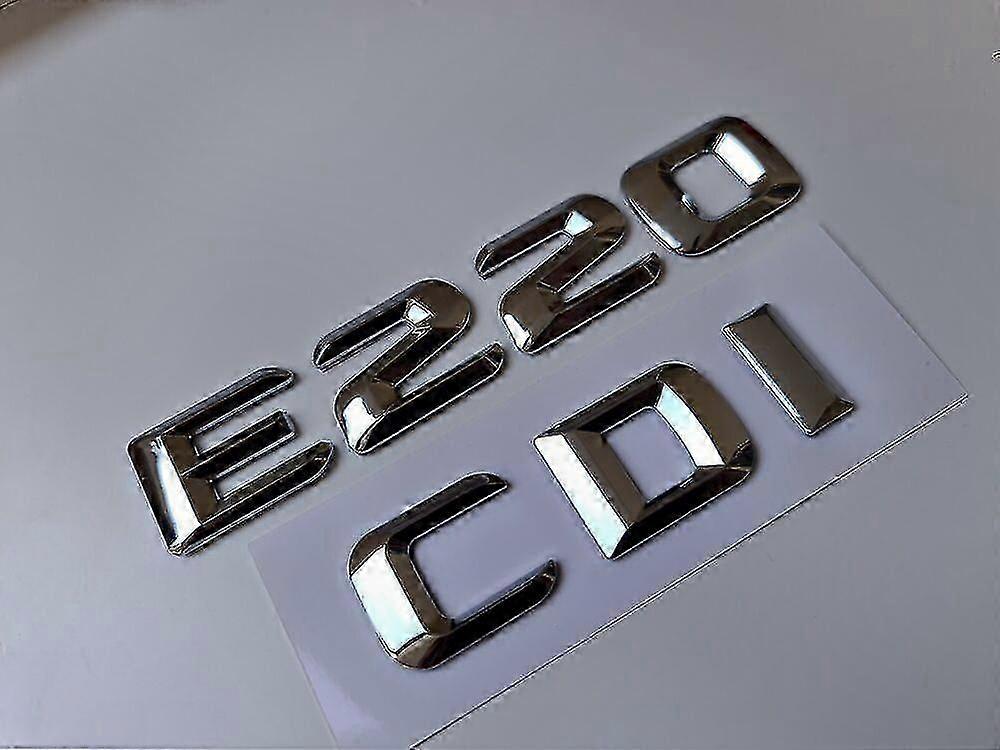 Silver Chrome Rear Boot Badge Emblem for E Class Models