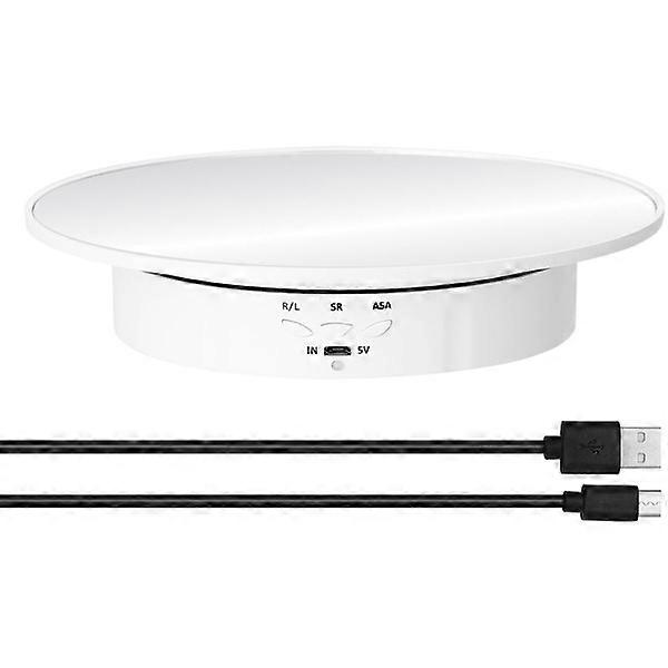 Electric Display Stand, Three-Stage Speed Regulation, Intelligent Charging (White Mirror Surface)
