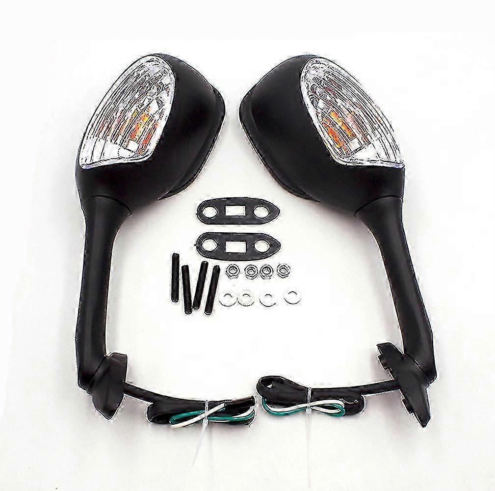 Motorcycle mirrors for Suzuki GSXR with turn signal light - 2PCS handlebar mirrors for GSXR 1000 2005-2008 K6 K7 K8 & GSXR 600 750 2006-2010