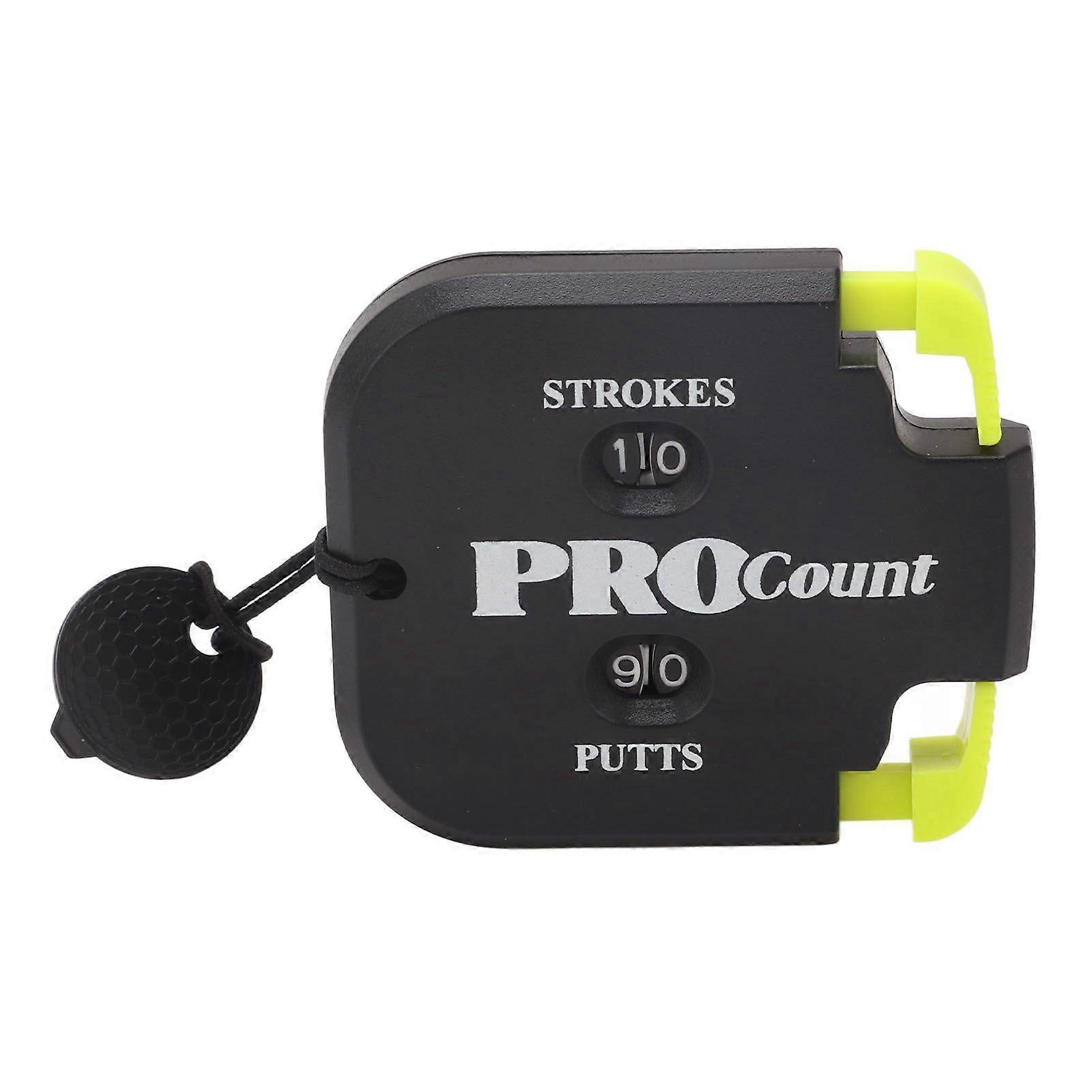 Golf Score Counter Plastic 2 Digits Stroke Putts Counting Clicker with Auxiliary Zeroing Function For 2 Players Black Body Green Press