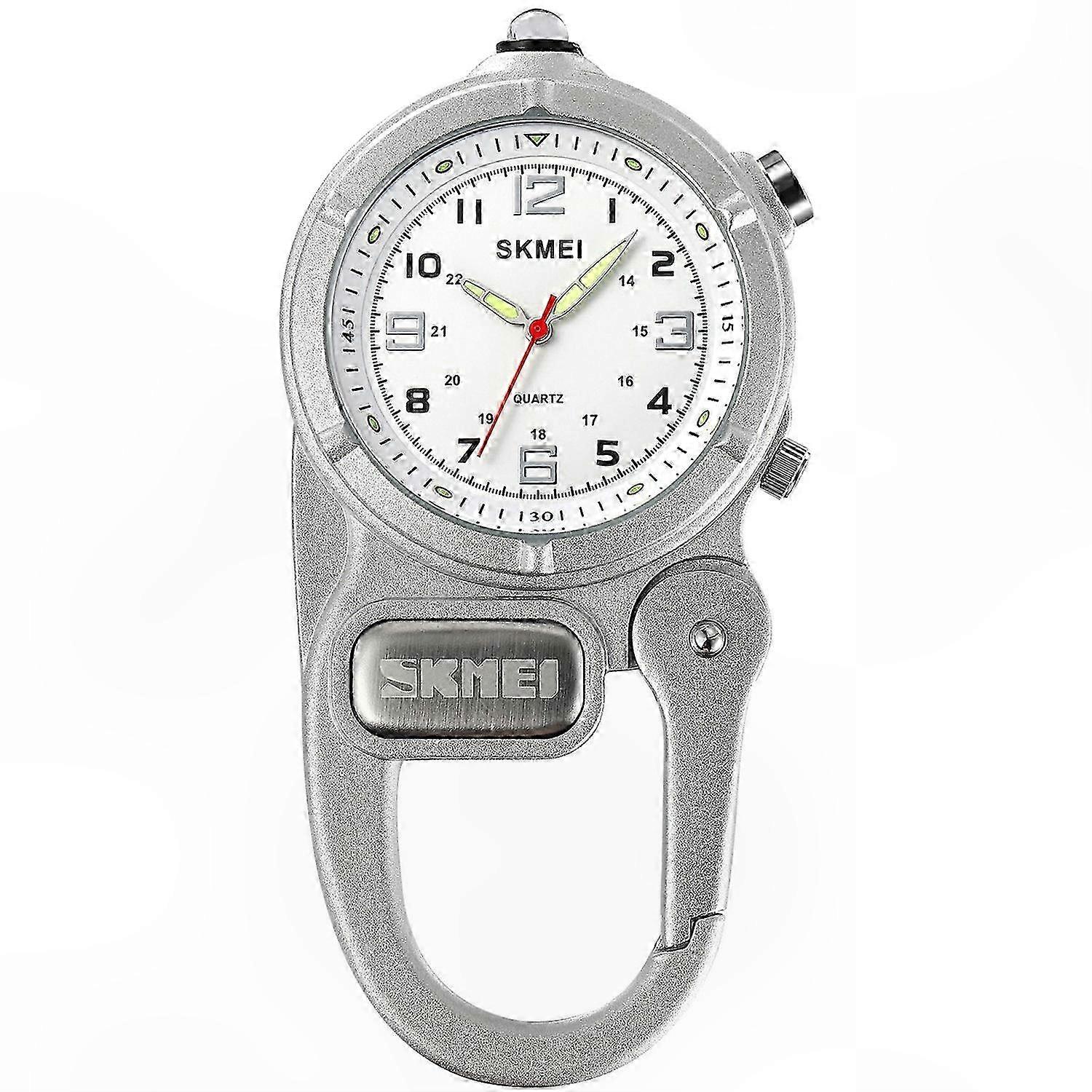 Blue Outdoor Quartz Watch with LED Flashlight and Backpack Hook
