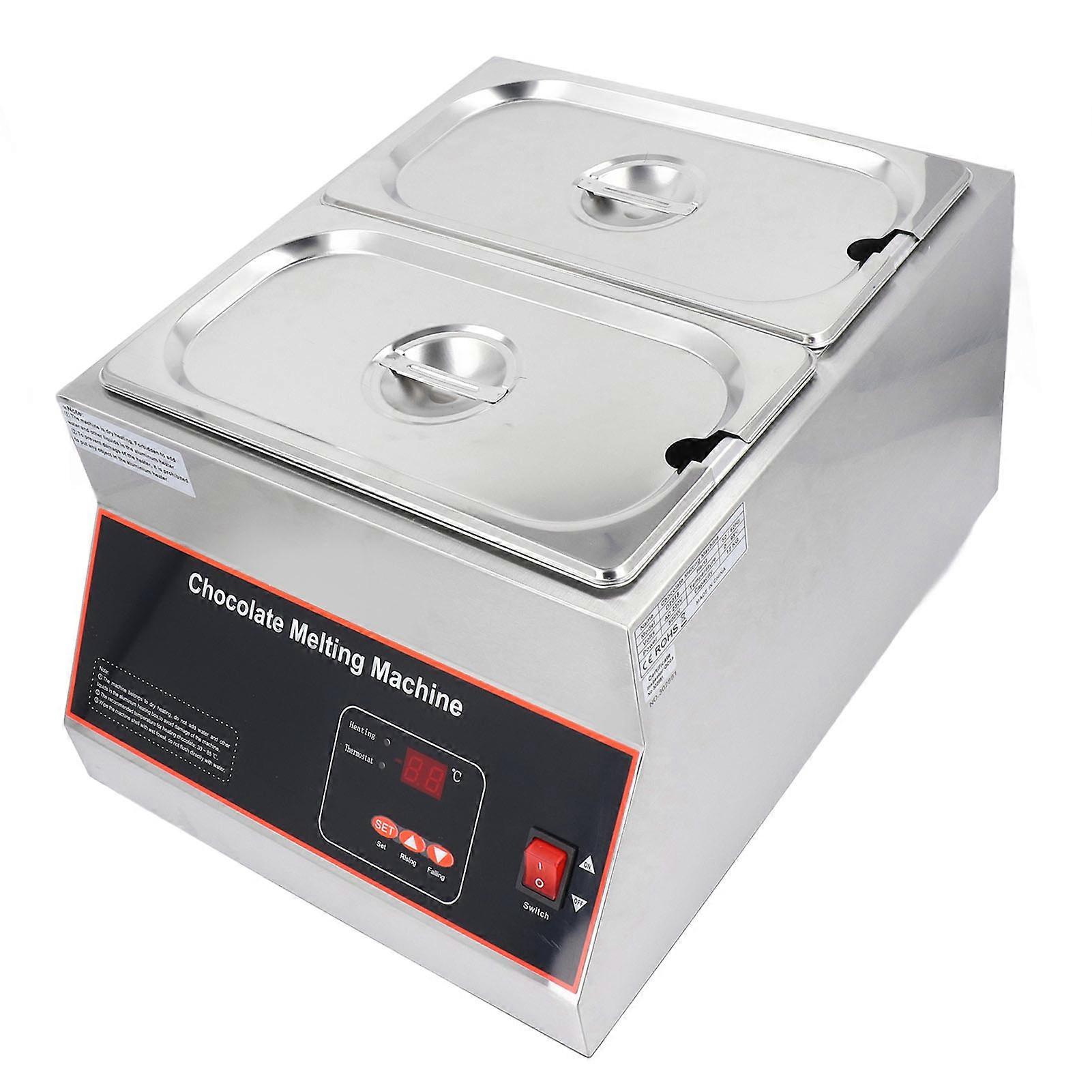12KG Chocolate Melting Pot 500W Fast Heating 2 Tanks EU Plug