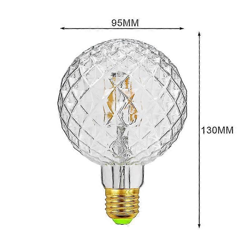 Antique Led Filament Bulbs Creative Pineapple Smoke Grey Decorative