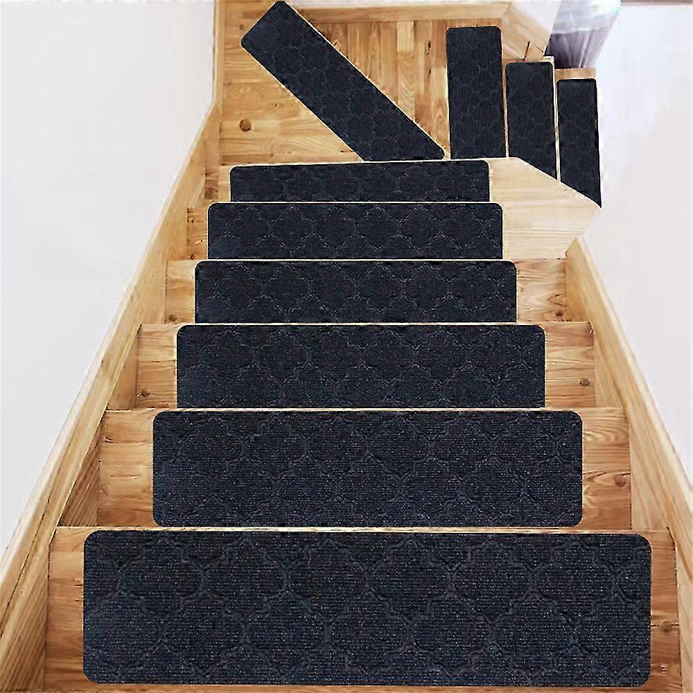 2025 Stair Tread Carpet Set of 15, Non-Slip Stair Tread Mats for Wooden Steps