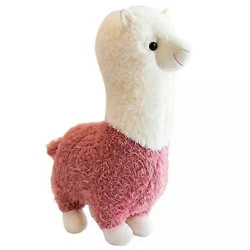 Muñeca de alpaca rosa, 28 cm, hecha de material de algodón suave