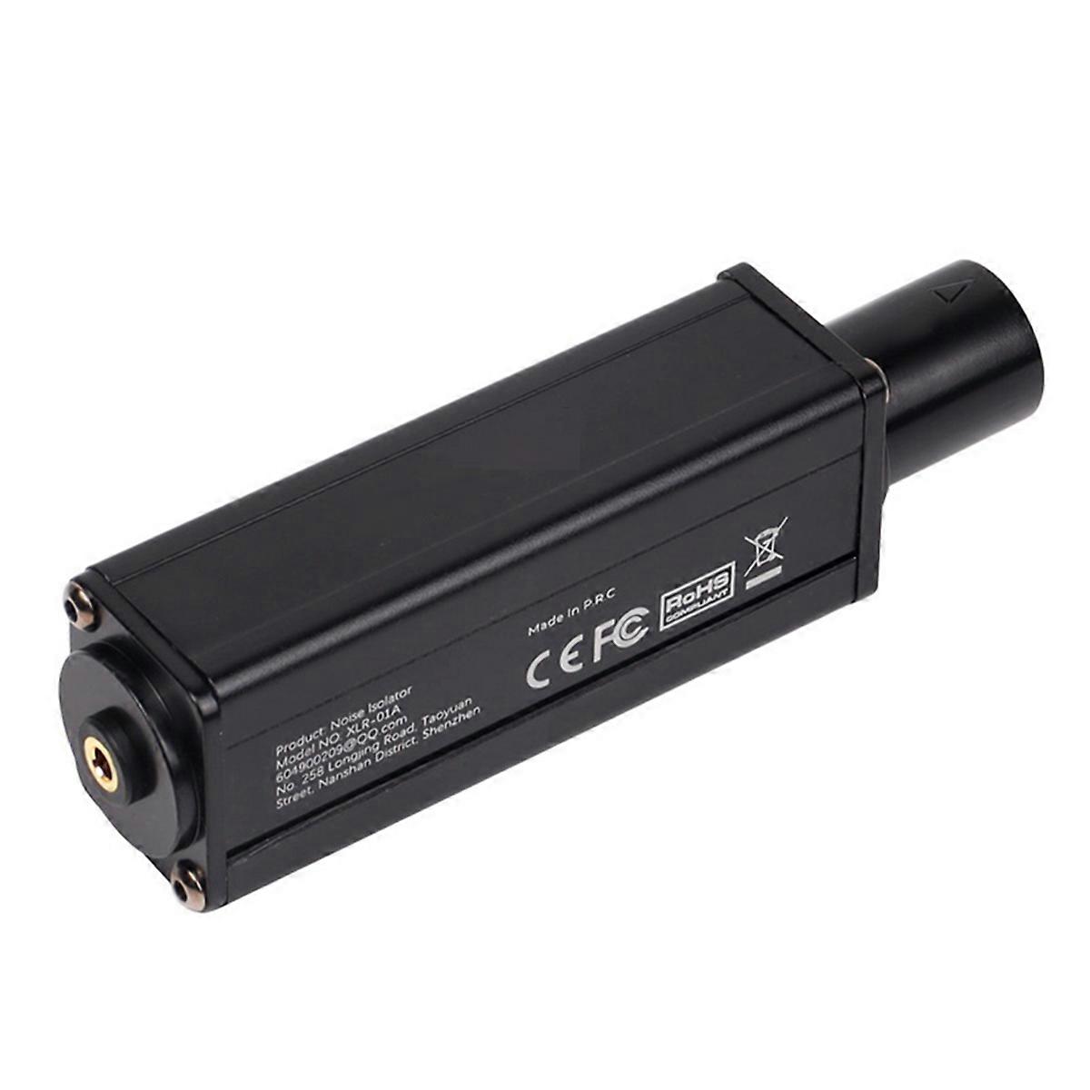 3.5mm to XLR Stereo Audio Isolator Noise Reduction Filter Audio Common Ground Current Sound Elimination Noise Reduction