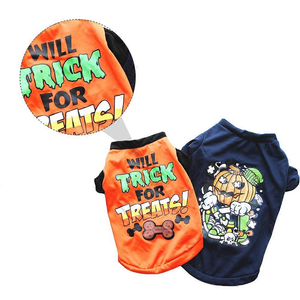Halloween Pet Clothing 2Pcs Funny Costume Two-Piece Suit For Pet Dog Cat Size Style Assorted Color