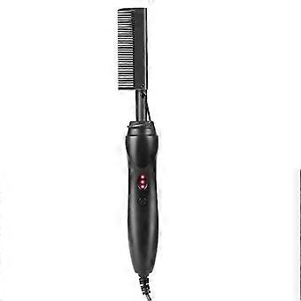Electric hair straightening comb dry and wet copper comb(Black)