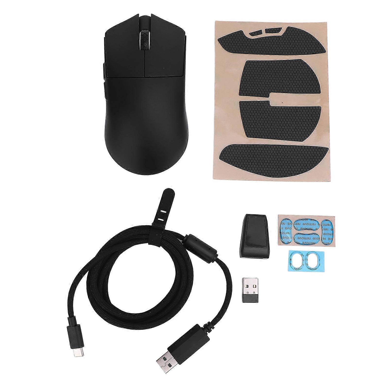 Gaming Mouse 30000DPI 2.4G Wireless USB C BT5.0 Ergonomic 7 Programmable Buttons Black