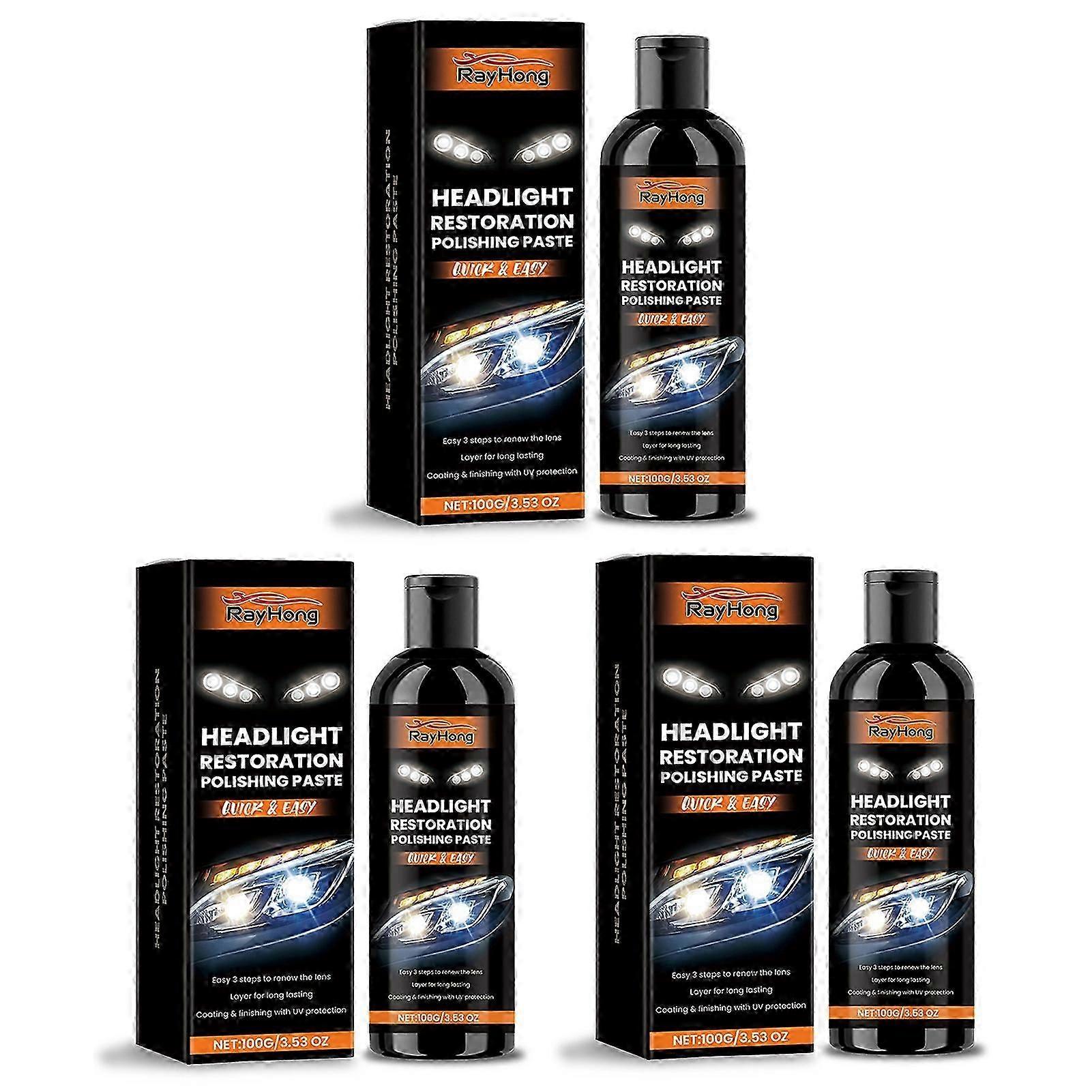 Headlight Restoration Polishing Cleaner for UV Protection, Quickly Removes Scratches & Oxidation