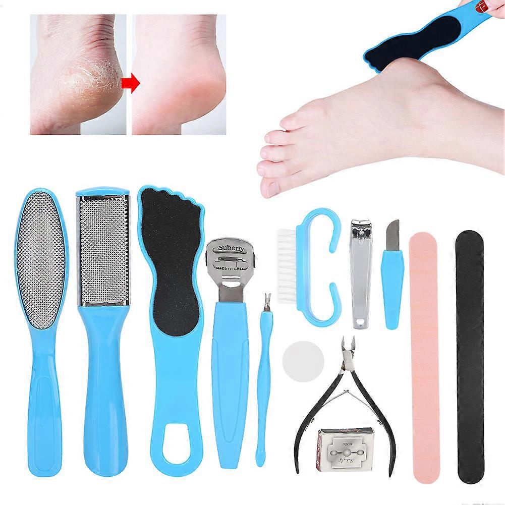 13pcs Stainless Steel Pedicure Tool Set with Nail File & Knife