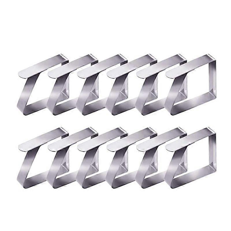 Tablecloth Clip Hook and Log Clip 12pcs Irisfrsilver