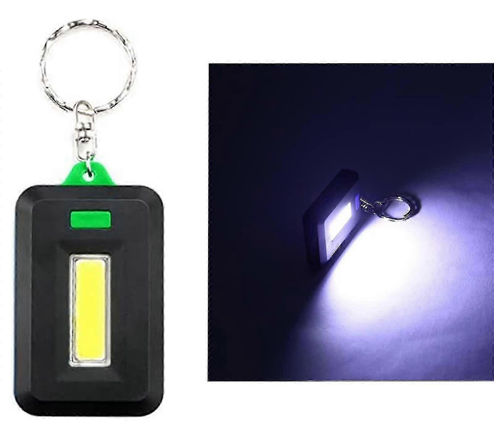 Mini LED Flashlight Keychain with Key Ring COB LED Small Key Ring Flashlight Mini Ultra Bright - 2pcs