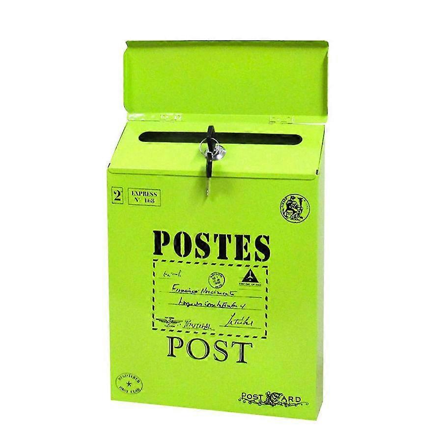 Retro Wall Mount Mailbox Waterproof Letter Newspaper Box