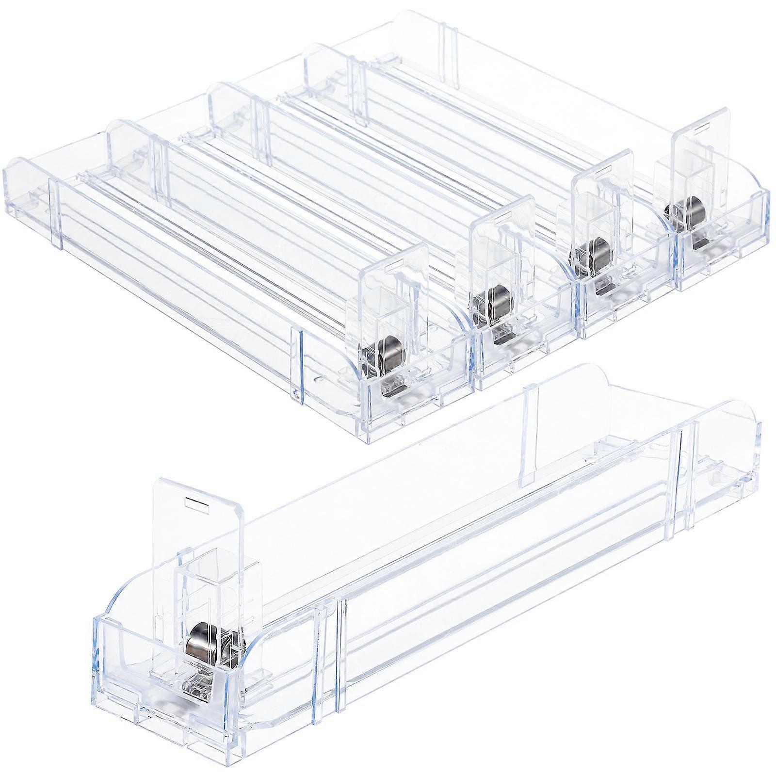 Practical Automatic Pusher Rack for Retail Store 4Pcs Organizer