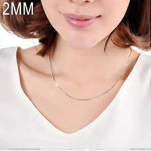 2mm Silver Plated Snake Bone Chain, Length:16 inch