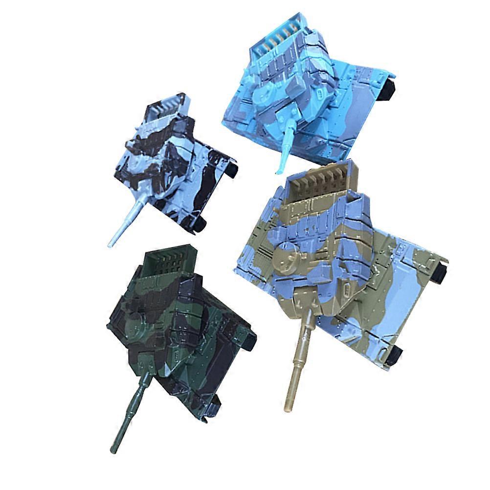 Tank Car Simulation Model for Decoration 4Pcs Camouflage Set