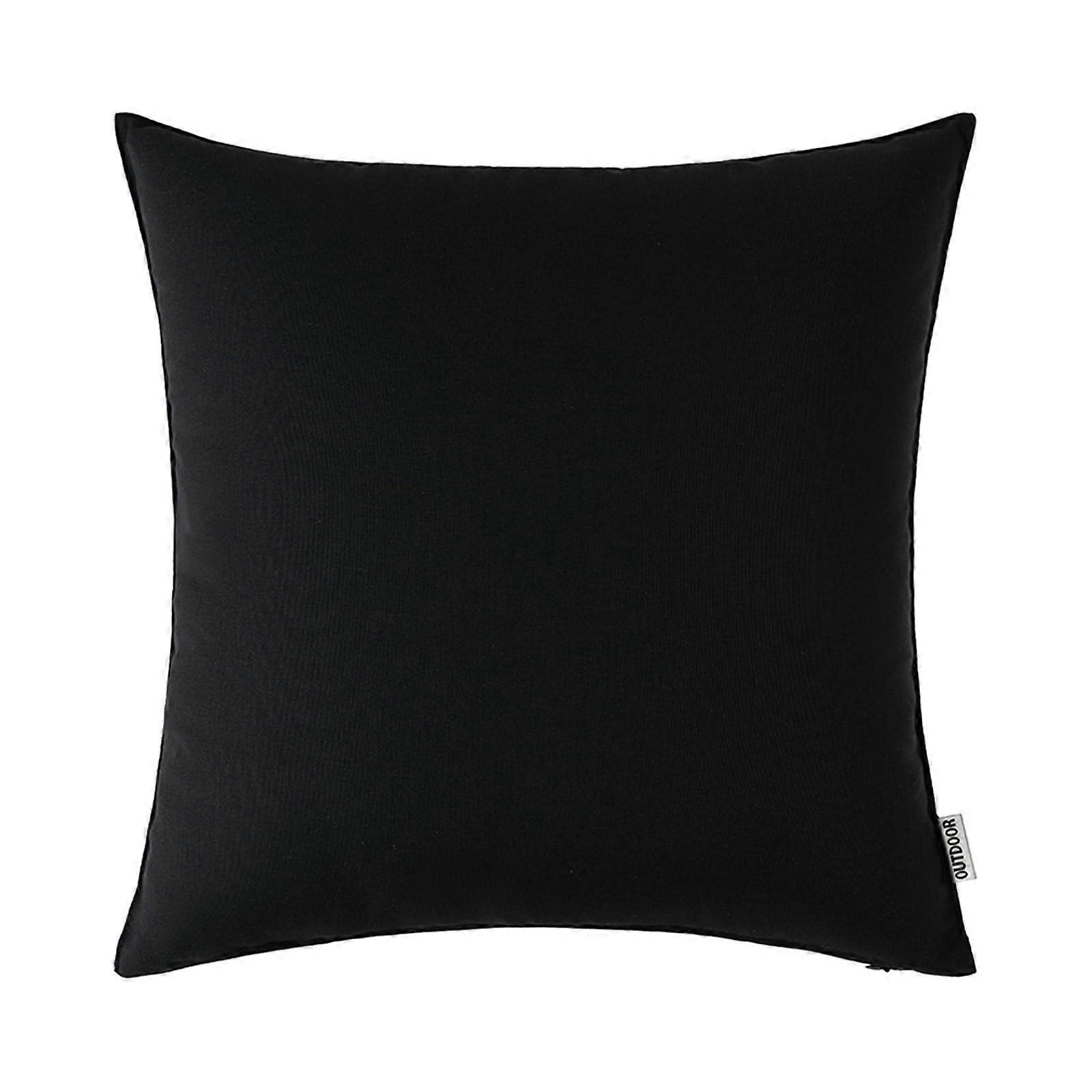 Polyester Cushion Covers 45x45CM 18x18 Inches Square Double Sided Solid Color Pillowcases for Living Room Sofa Bedroom Black