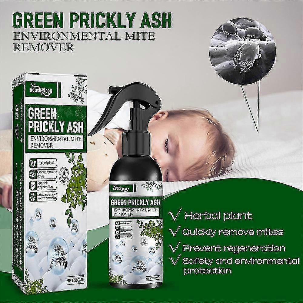 Green Prickly Ash Spray Environmental Mite Remover For Bed Sofa