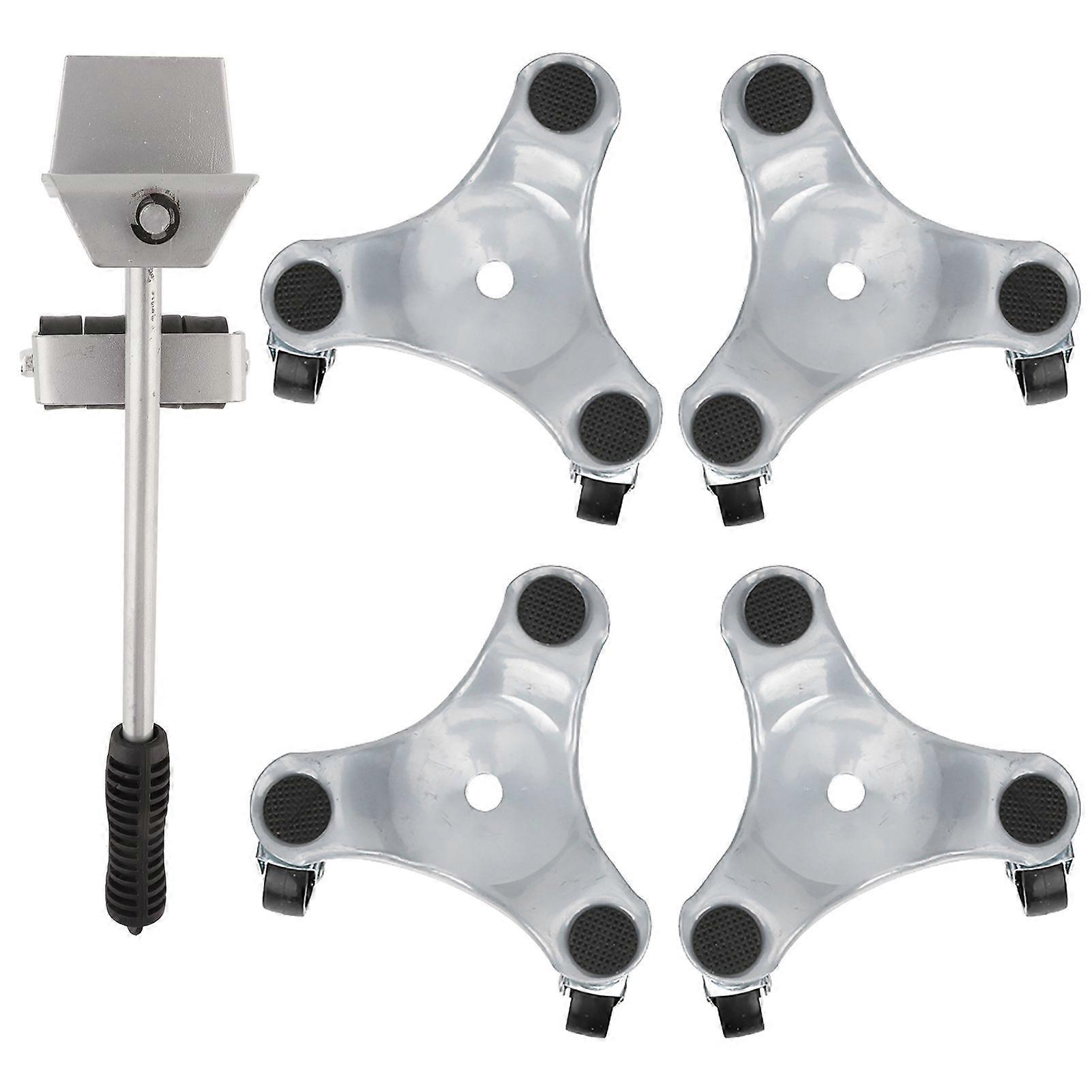 Furniture Transport Set Silver Lifter Moving Plate for Heavy Objects Bearing 400KG