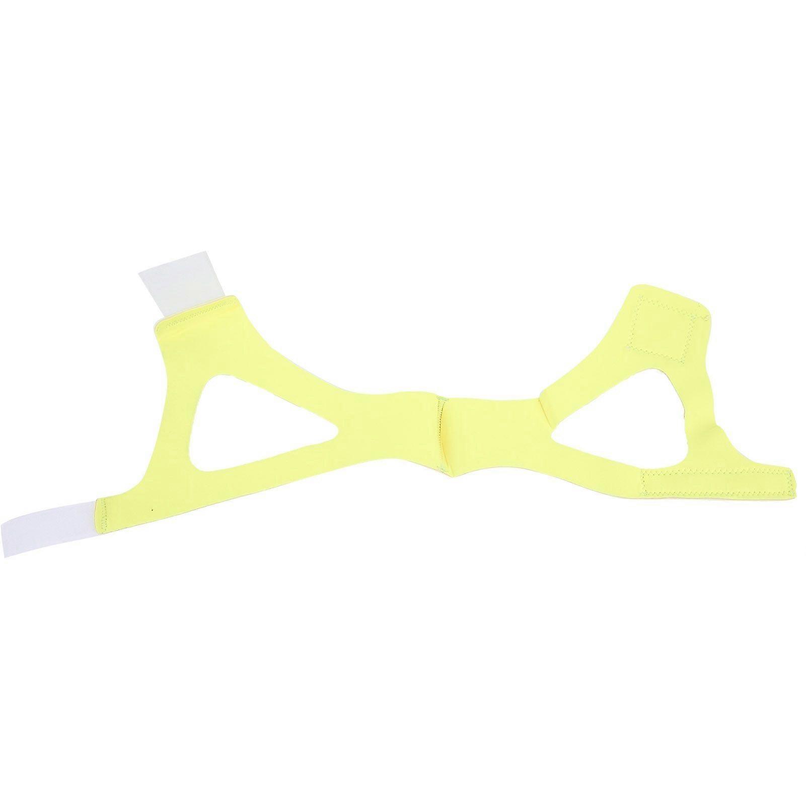 AntiSnoring Chin Strap Adjustable Stop Snoring Strap Breathable Jaw Support Belt(Yellow )