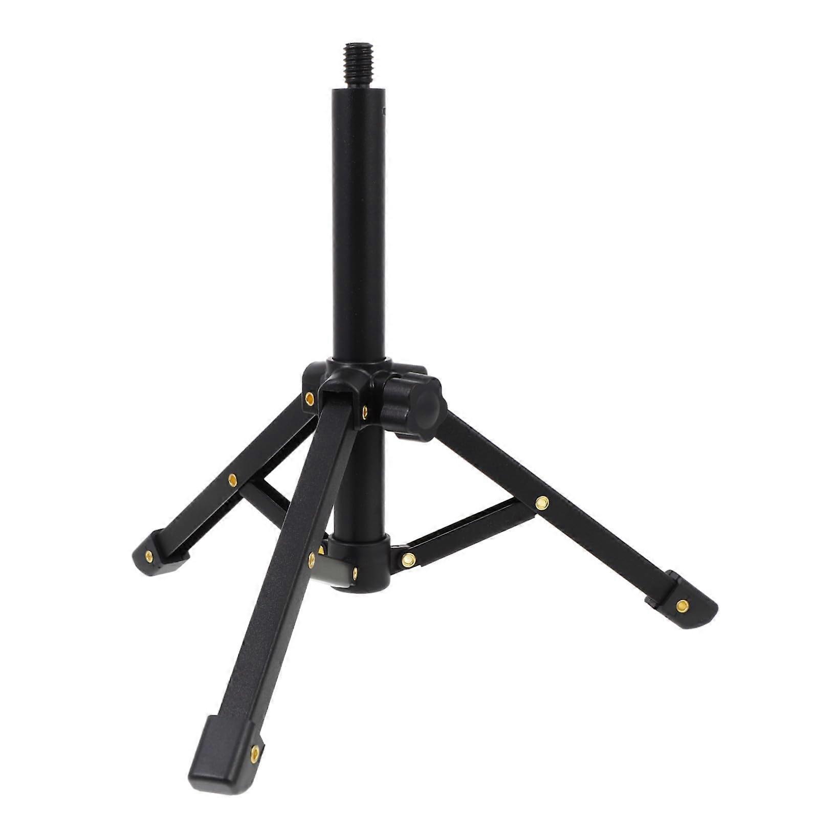 Adjustable Desktop Microphone Tripod Stand Alloy Tabletop Mic Holder Black Thread For Home Office Recording