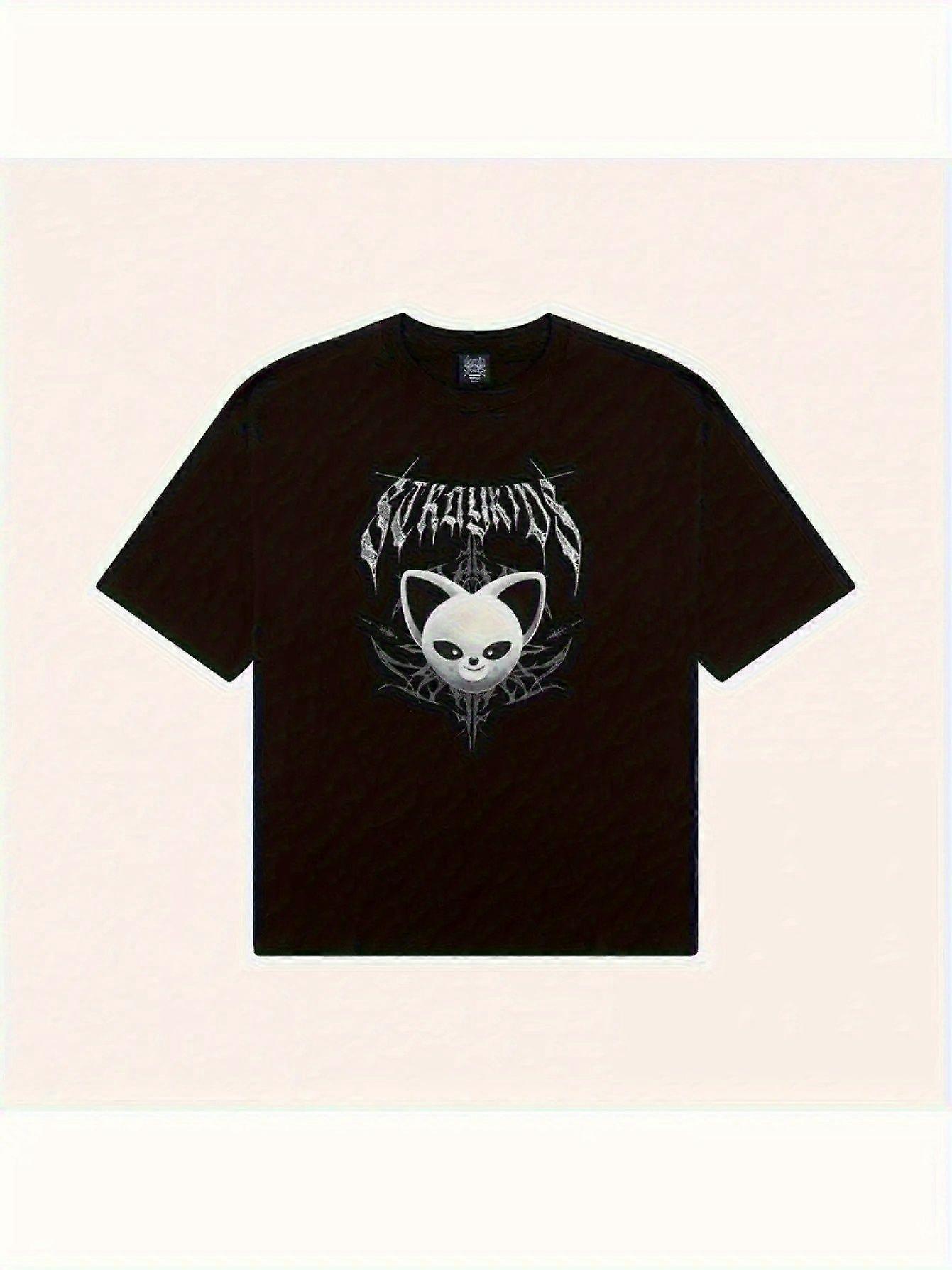 Stray Official Merch EVIL SKZOO Fox Graphic T-Shirt - 100% Cotton