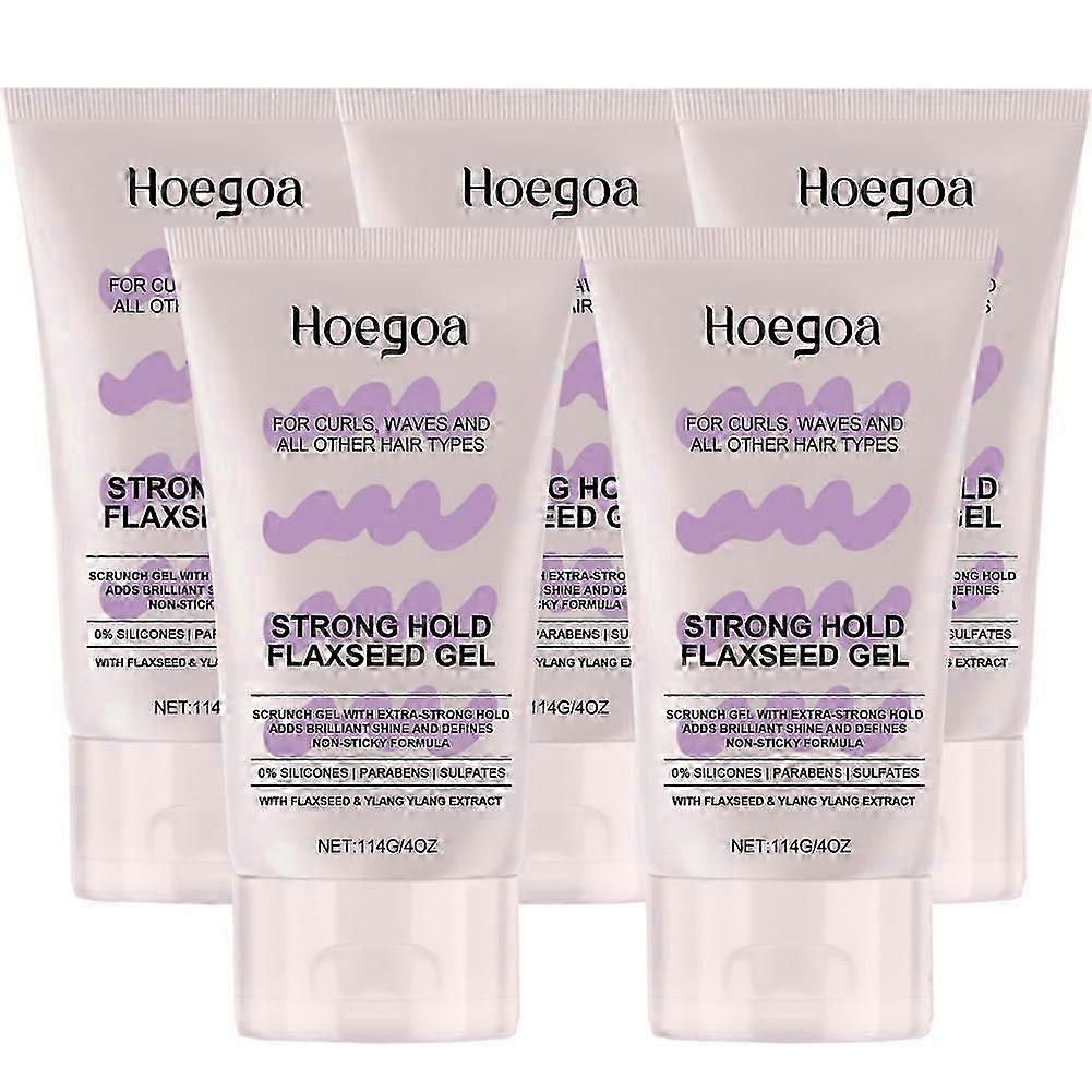 Curls Strong Hold Flaxseed Gel - Extra Strong Scrunch Gel For Defined Curls - Long-lasting Hold Natural Shine - Suitable For Curly Method - Silicone