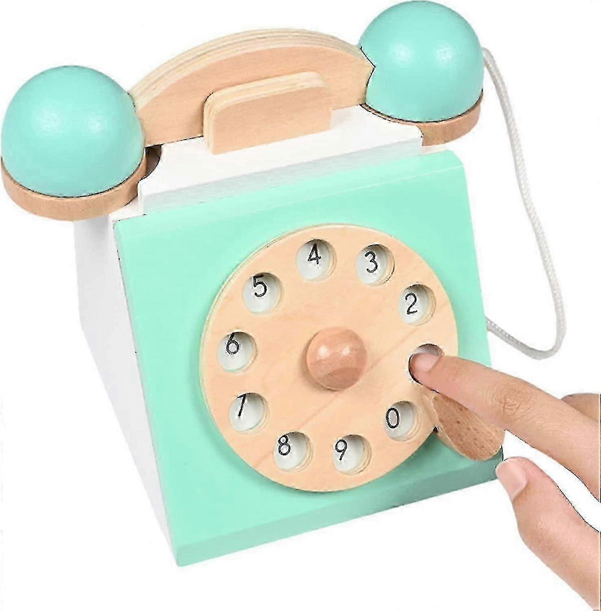 Interactive Antique Pretend Dial Telephone for Toddlers - Parent-Child Toy